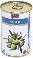Оливки Aro зеленые без косточки 300г