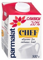 Сливки Parmalat Chef ультрапастеризованные 20%, 500мл