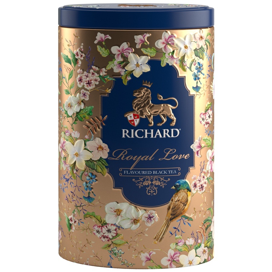 Чай Richard Royal Love черный листовой с ароматом бергамота и ванили 80г.