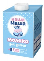 Молоко Наша Маша стерилизованное 3,2%, 500 гр