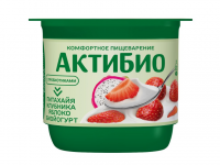 Йогурт Актибио клубника-яблоко-питахайя 2.9%, 130г
