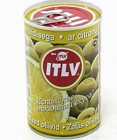 Оливки ITLV зеленые с лимоном 314мл