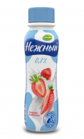 Йогуртный продукт Нежный с соком клубники 0.1%, 285г
