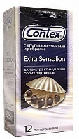 Презервативы Contex Extra Sensation с крупными точками и ребрами, 12 шт.
