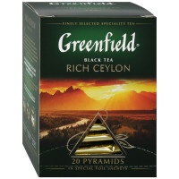 Чай Greenfield Rich Ceylon черный в пирамидках с тонкими цветочными нотами 20 пак.х2г