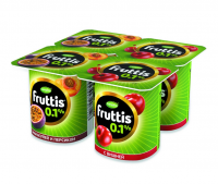 Йогуртный продукт Fruttis Маракуйя-персик/Вишня 0.1%, 110г