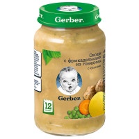 Пюре Gerber овощи с фрикадельками из говядины с 12 месяцев, 190г
