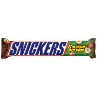 Батончик Snickers шоколадный с лесным орехом 81г