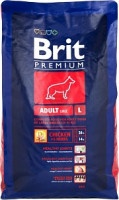 Сухой корм для взрослых собак крупных пород Brit Premium Adult L с курицей 3кг