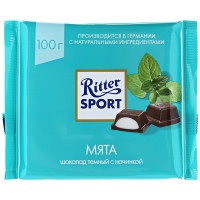 Шоколад Ritter Sport темный с мятой 100г