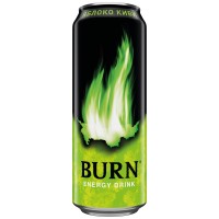 Напиток Burn яблоко-киви энергетический 449мл