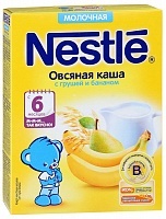 Каша Nestle сухая молочная овсяная груша банан с 6 месяцев 220г
