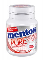Жевательная резинка Mentos Pure white вкус Клубника 54г