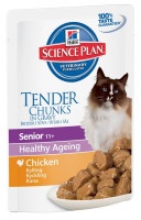 Влажный корм для кошек Hill's Science Plan Senior кусочки курицы в соусе 85г