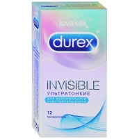 Презервативы Durex Invisible ультратонкие, 12 шт.