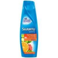 Шампунь для любого типа волос Shamtu Питание и сила с экстрактами фруктов, 360 мл