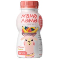 Йогурт питьевой Мама Лама с клубникой и бананом 2.5% 200г