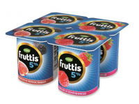 Йогуртный продукт Fruttis C инжиром и черносливом/ с малиной и земляникой 5%, 115г