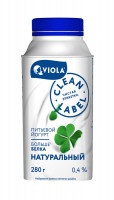 Йогурт питьевой Viola натуральный 0.4%, 280г БЗМЖ