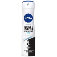 Дезодорант-спрей Nivea Pure Невидимая защита для черного и белого, 150 мл
