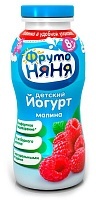 Йогурт питьевой ФрутоНяня малина 2,5%, 200 мл