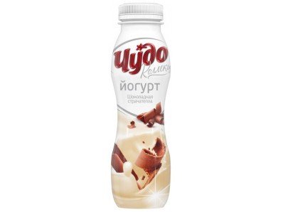 Питьевой йогурт ЧУДО Шоколадная страчателла 3,4%, 270г