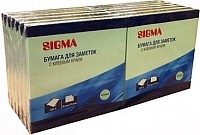 Бумага для заметок Sigma зеленый 7,6*7,6см, 100 листов, 12шт