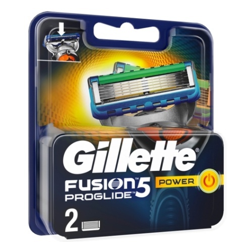 Кассеты Gillette Fusion ProGlide Power сменные для бритвенного станка, 2 шт