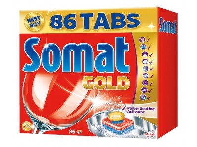 Таблетки для посудомоечной машины Somat Gold, 86шт