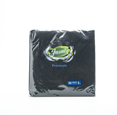 Салфетки Jasmin черные 2-слойные 50 шт. 33*33 см