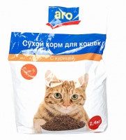Сухой корм для кошек Aro с курицей 2,4кг