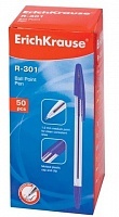 Ручка Erich Krause R-301 шариковая синяя упаковка 50шт