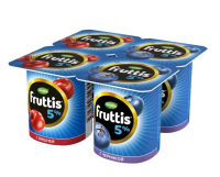 Йогуртный продукт Fruttis С вишней/с черникой 5%, 115г