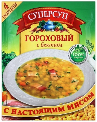Суп Русский продукт Суперсуп гороховый с беконом 70г