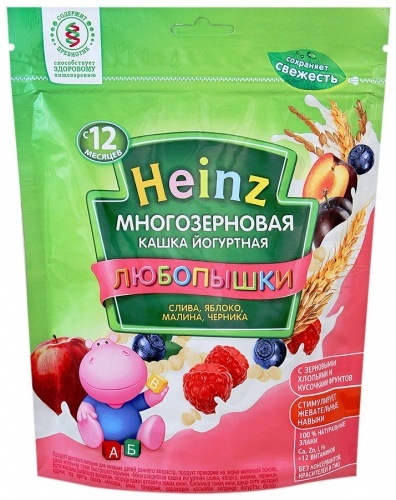 Каша Heinz многозерновая йогуртная Любопышки с 12 месяцев 200г