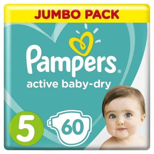 Подгузники Pampers Active Baby-Dry 5, 11-16 кг, 60 шт.