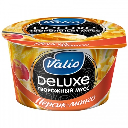 Мусс творожный Valio персик манго 4%, 110 гр