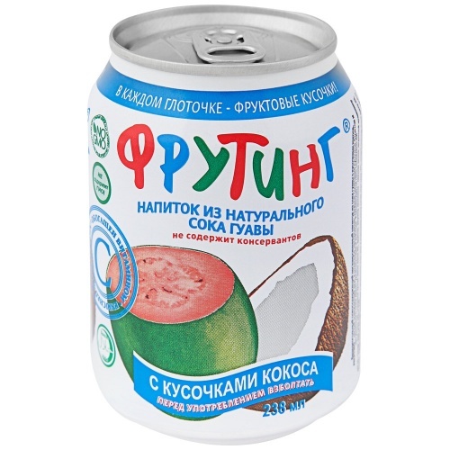 Напиток сокосодержащий Fruiting из сока гуавы с кусочками кокоса 0.238 л