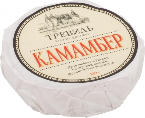 Сыр Тревиль Камамбер гурмэ с белой плесенью 50%, 130г