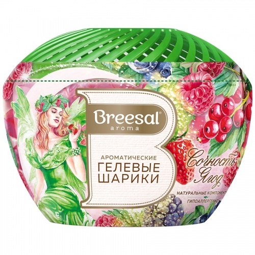Освежитель воздуха Breesal Сочность ягод гелевые шарики, 215 гр