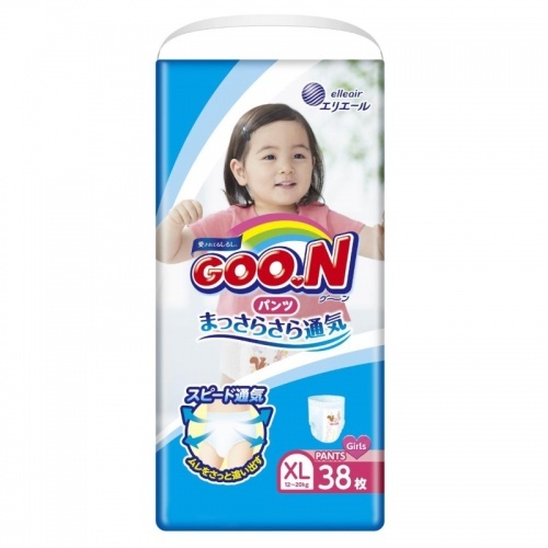 Трусики-подгузники для девочек Goon XL, 12-20 кг, 38 шт.