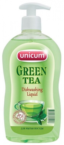 Средство для мытья посуды Unicum Зеленый чай, 550 мл