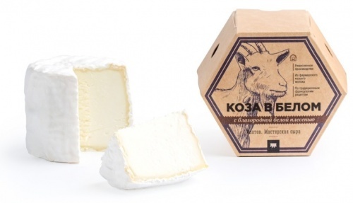 Сыр Ипатов. Мастерская сыра Коза в белом мягкий с белой плесенью 45%, 110г