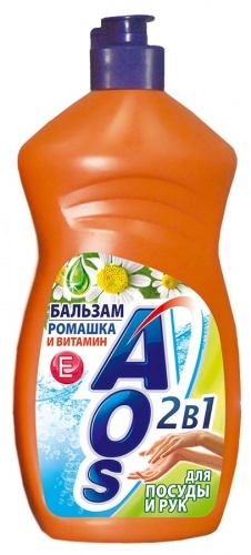 Жидкость для мытья посуды AOS ромашка и витамин Е 500мл
