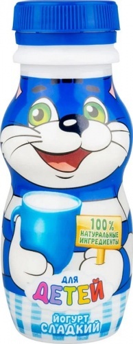 Йогурт Простоквашино питьевой сладкий натуральный 1,7%, 200 гр