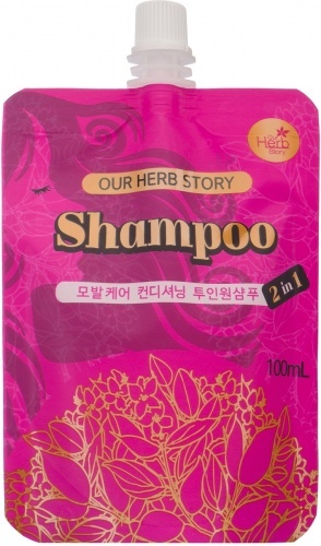 Шампунь для волос Korea Our Herb Story, для всей семьи, 2 в 1, 100 мл