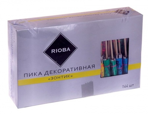 Пика Rioba Зонт декоративная пластиковая, 15 см, 100 шт