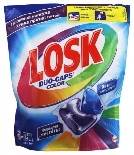 Средство для стирки Losk Duo - Caps "Color" концентрированное, 24шт