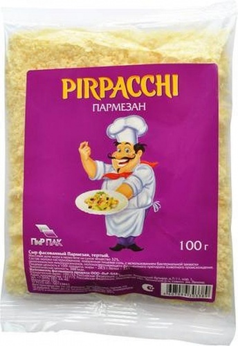 Сыр Pirpacchi Пармезан тертый 32%, 100 гр