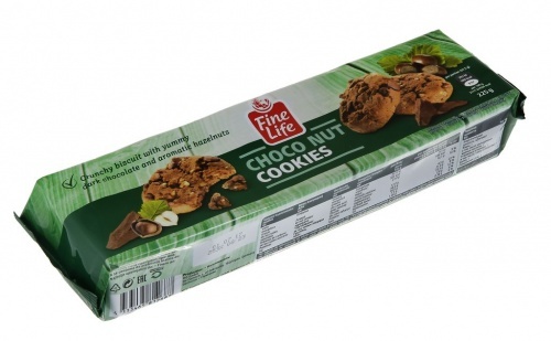 Печенье American style Cookies хрустящее с шоколадом и орехами 225г